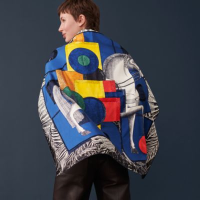 Embroidered Cavalier en Formes scarf 90 | Hermès USA